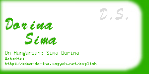 dorina sima business card